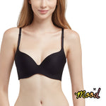 Wacoal Mood Travel Bra Comfy Frameless Bra Roll Up Bra Model MM1E70 Black (BL)