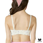 Wacoal Go Girls Smart Size Lacy Look Wacoal wireless bra, pack of 2, model WB3Y36/WB3236, cream color (CR)
