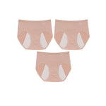 Wacoal Hygieni Night, sanitary panties for night use, half-body style, model WU5T01, set of 3 pieces, beige (BE)