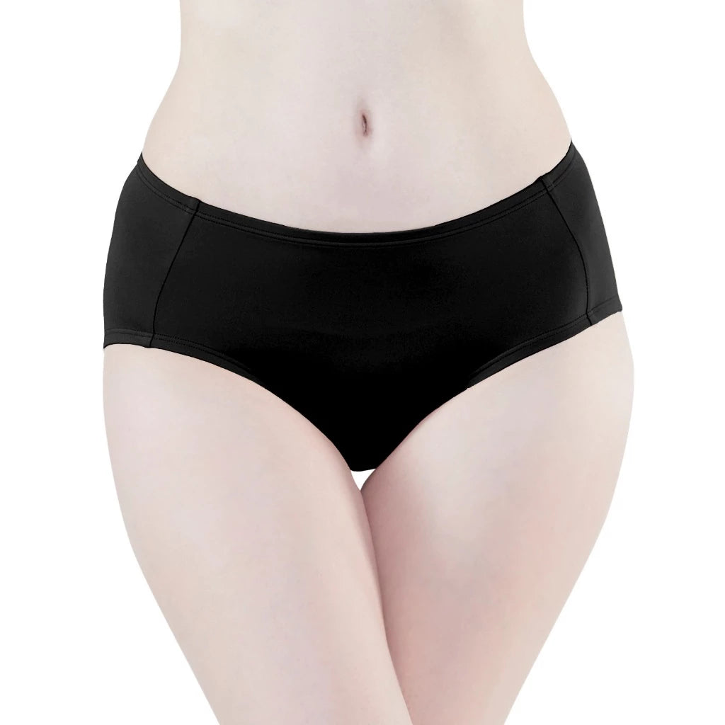 Wacoal Innovation Collagen Fabric Half Panty (M-6XL) กางเกงในรูปแบบครึ่งตัว รุ่น WU5K00 (H) สีดำ (BL)