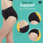 Wacoal H-fit secret support กางเกงในกระชับหน้าท้อง ไร้ตะเข็บ รูปแบบเต็มตัว Set 5 ชิ้น รุ่น WU4F98 คละสี (สีดำ2-สีเบจ2-สีโอวัลติน1)