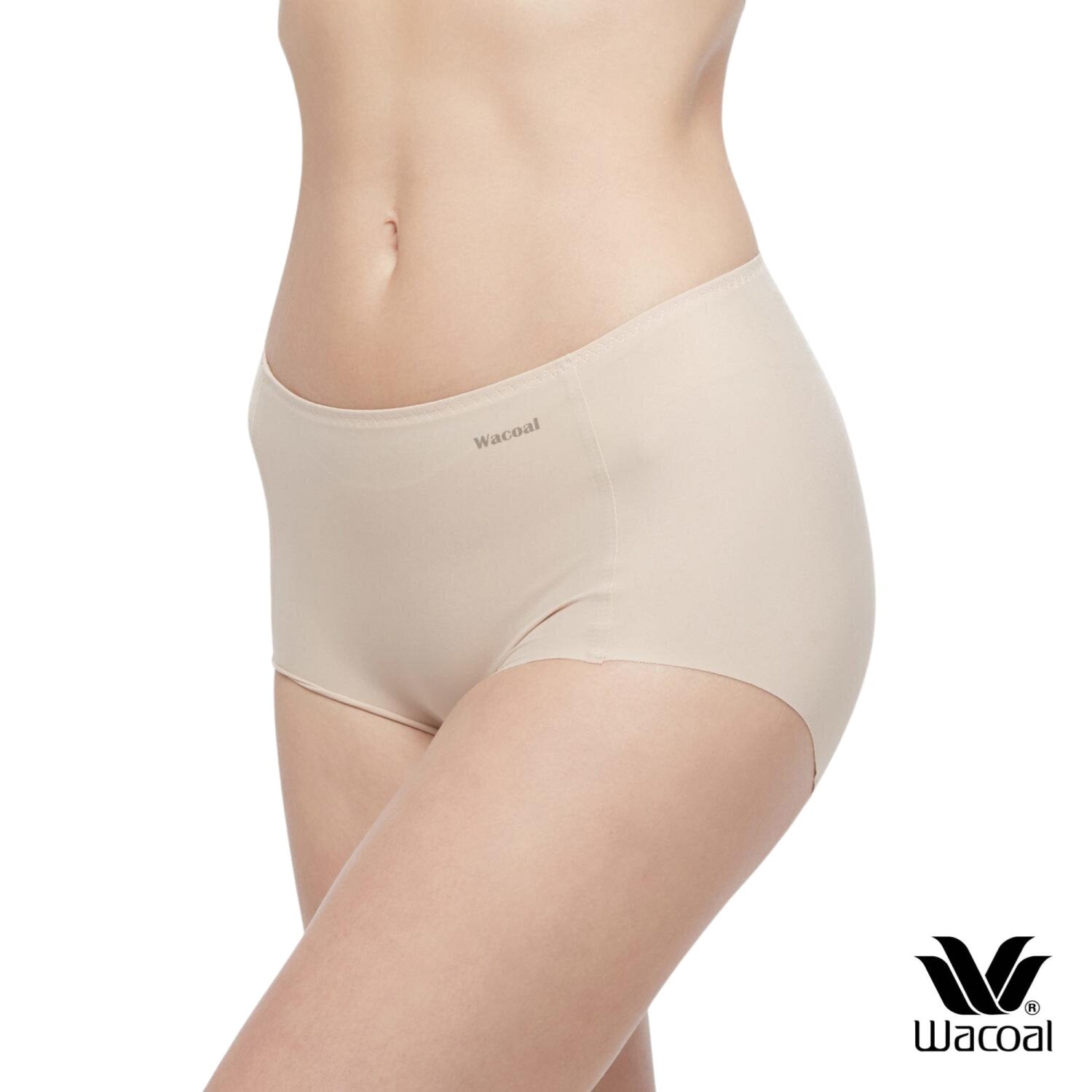 Wacoal Oh my nudes panty กางเกงในไร้ขอบ เนียนเรียบ รูปแบบเต็มตัว Set 5 ชิ้น รุ่น WU4F99 คละสี (สีเบจ2-สีดำ2-สีเทา1)