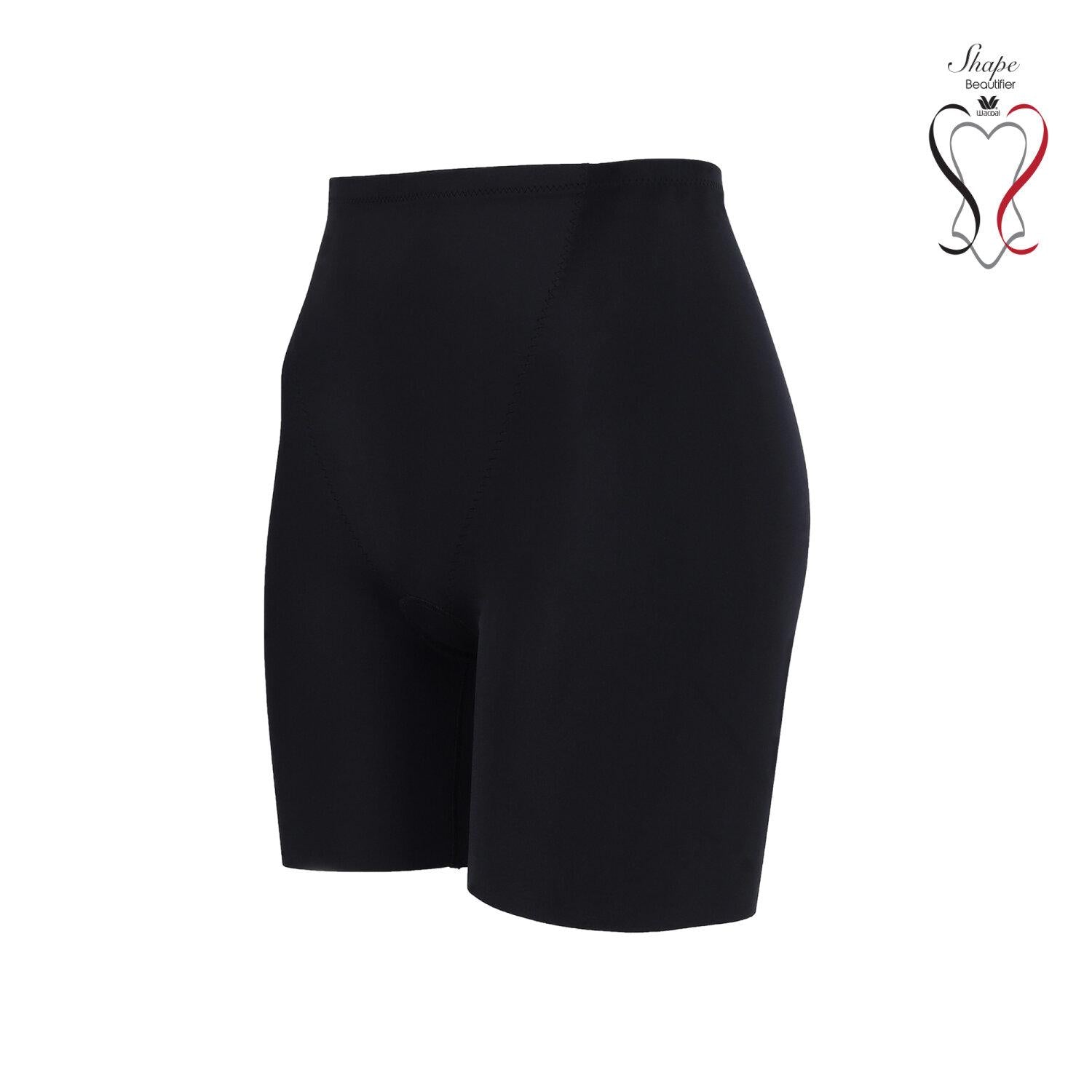 Wacoal Shapewear Hip กางเกงกระชับสัดส่วน ขายาวเอวปกติ รุ่น WY1152 สีดำ (BL)