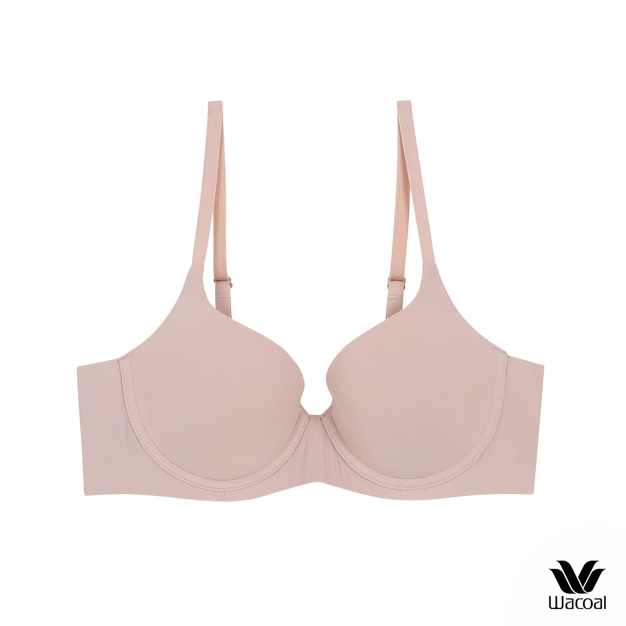 Wacoal Seamless Bra วาโก้บรามีโครง เสริมฟองน้ำบาง 8 มม. รุ่น WB5P32 สีเบจ (BE)