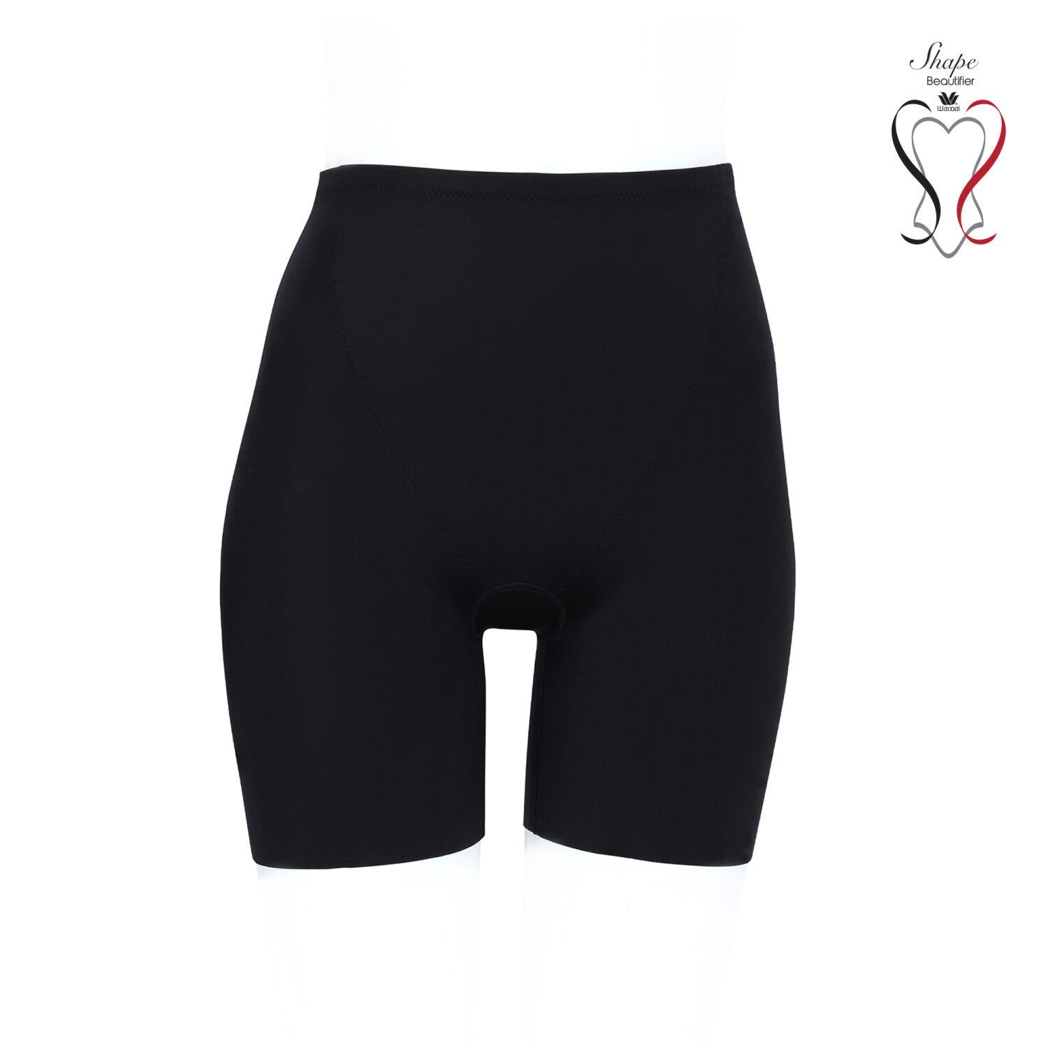 Wacoal Shapewear Hip กางเกงกระชับสัดส่วน ขายาวเอวปกติ รุ่น WY1152 สีดำ (BL)