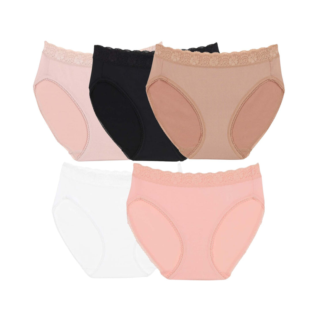 Wacoal Panty pack กางเกงในใส่สบาย รูปแบบบิกินี่ set 5 ชิ้น รุ่น WU1F35 คละสี (สีเบจ-สีดำ-สีชมพูอมส้ม-สีครีม-สีโอวัลติน)