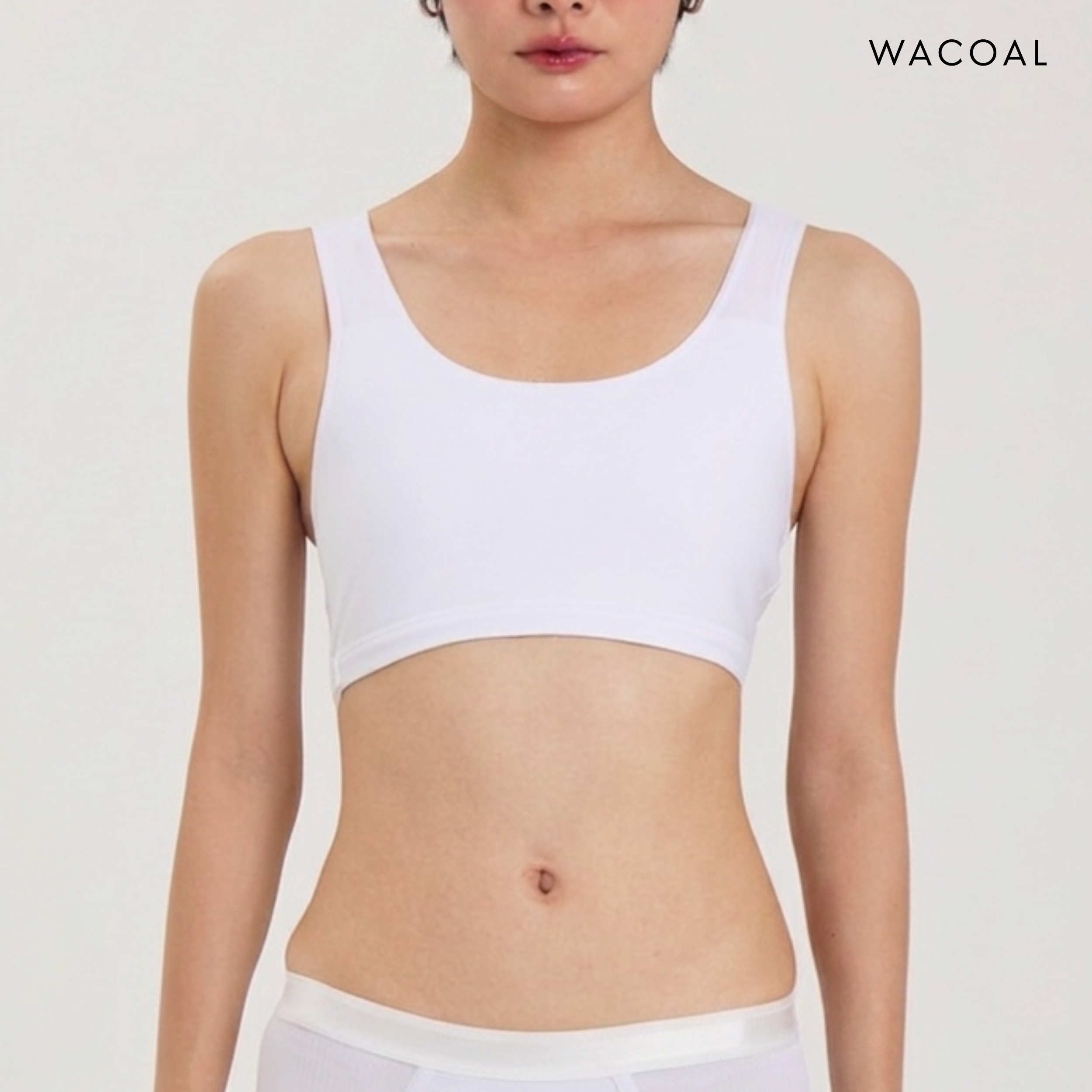Wacoal FREEDOM เสื้อกล้ามกระชับอก แบบครึ่งตัว รุ่น WXT103 สีขาว (WH)