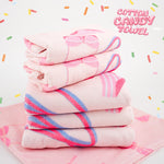 Wacoal Cotton Candy Towel, bath towel model WW120400 (2 colors, pink/white)
