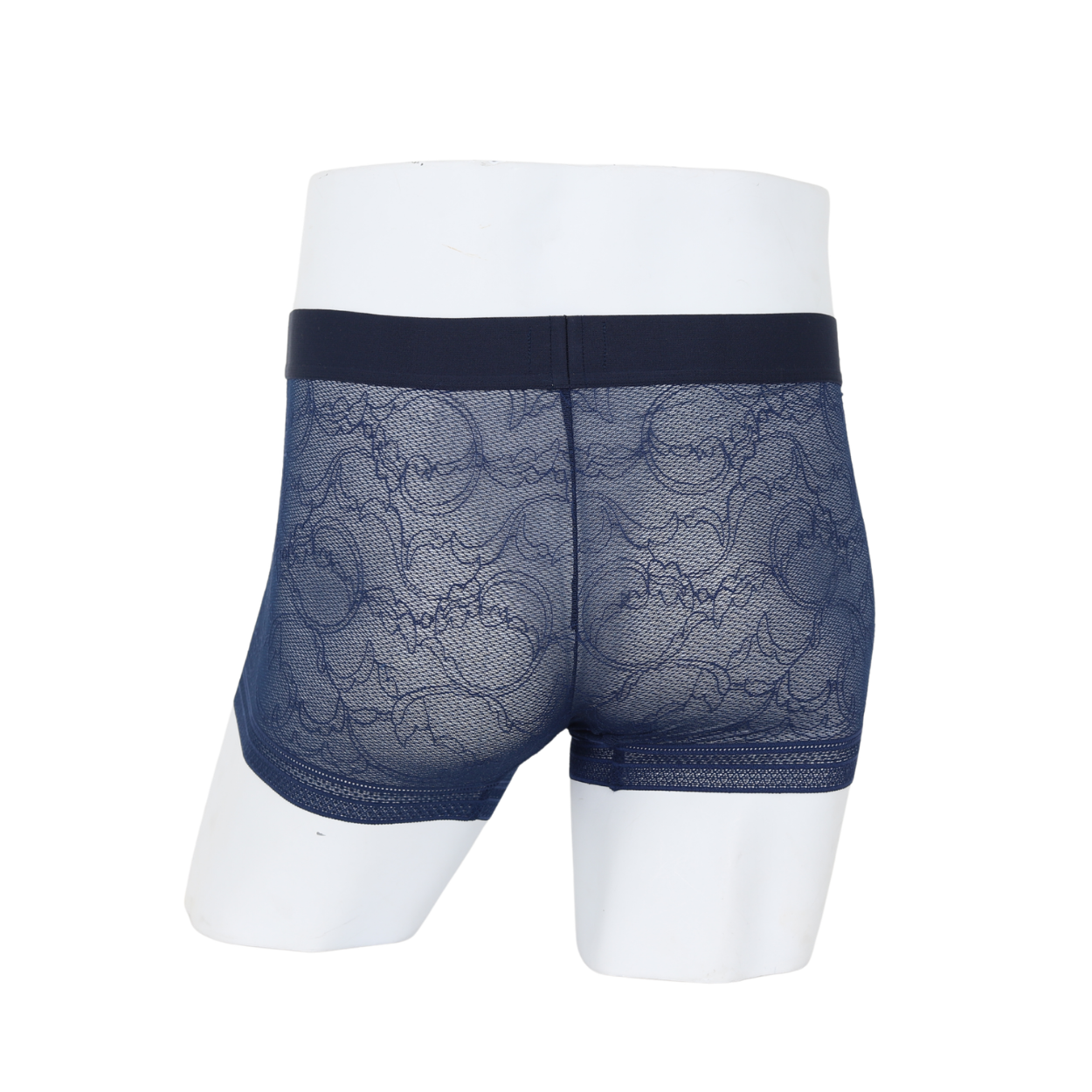 Wacoal Freedom LIMITED กางเกงลูกไม้ชาย(Lace Boxer) รุ่น WXU404 สีน้ำเงิน (NB)
