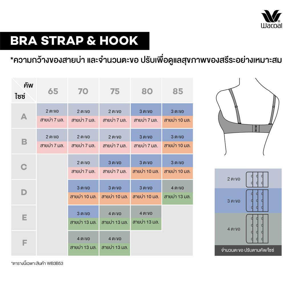 Wacoal Body Bra วาโก้บราเกาะอก รุ่น WB3B53 สีชมพูอ่อน (LP)