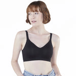 Wacoal smooth underwear set, wireless bra, Smart Size, padded, set of 3 pieces, model WB3Y28/WB3328, black (BL)