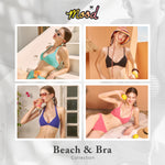 Wacoal Mood Beach &amp; Bra Swimsuit Model MM1U10 (paired with swimsuit model MM6U10) Pink (RP)