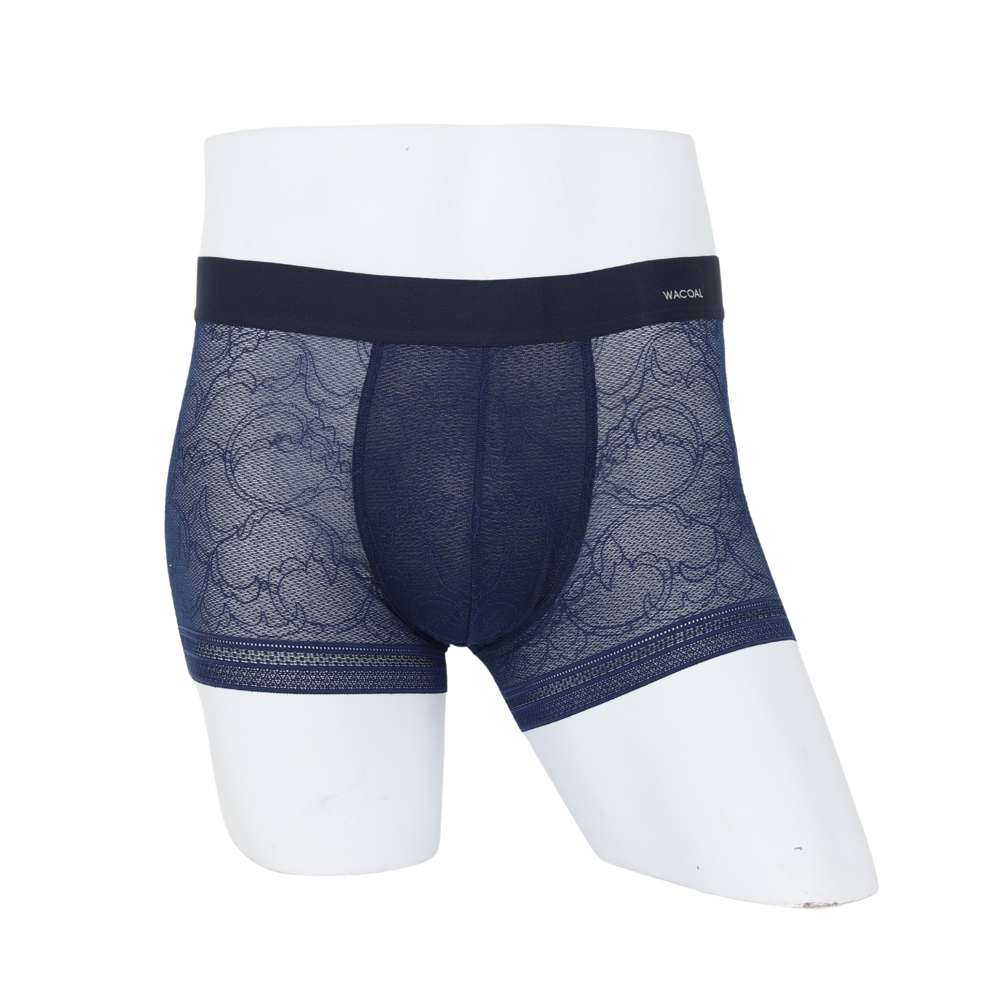 Wacoal Freedom LIMITED กางเกงลูกไม้ชาย(Lace Boxer) รุ่น WXU404 สีน้ำเงิน (NB)