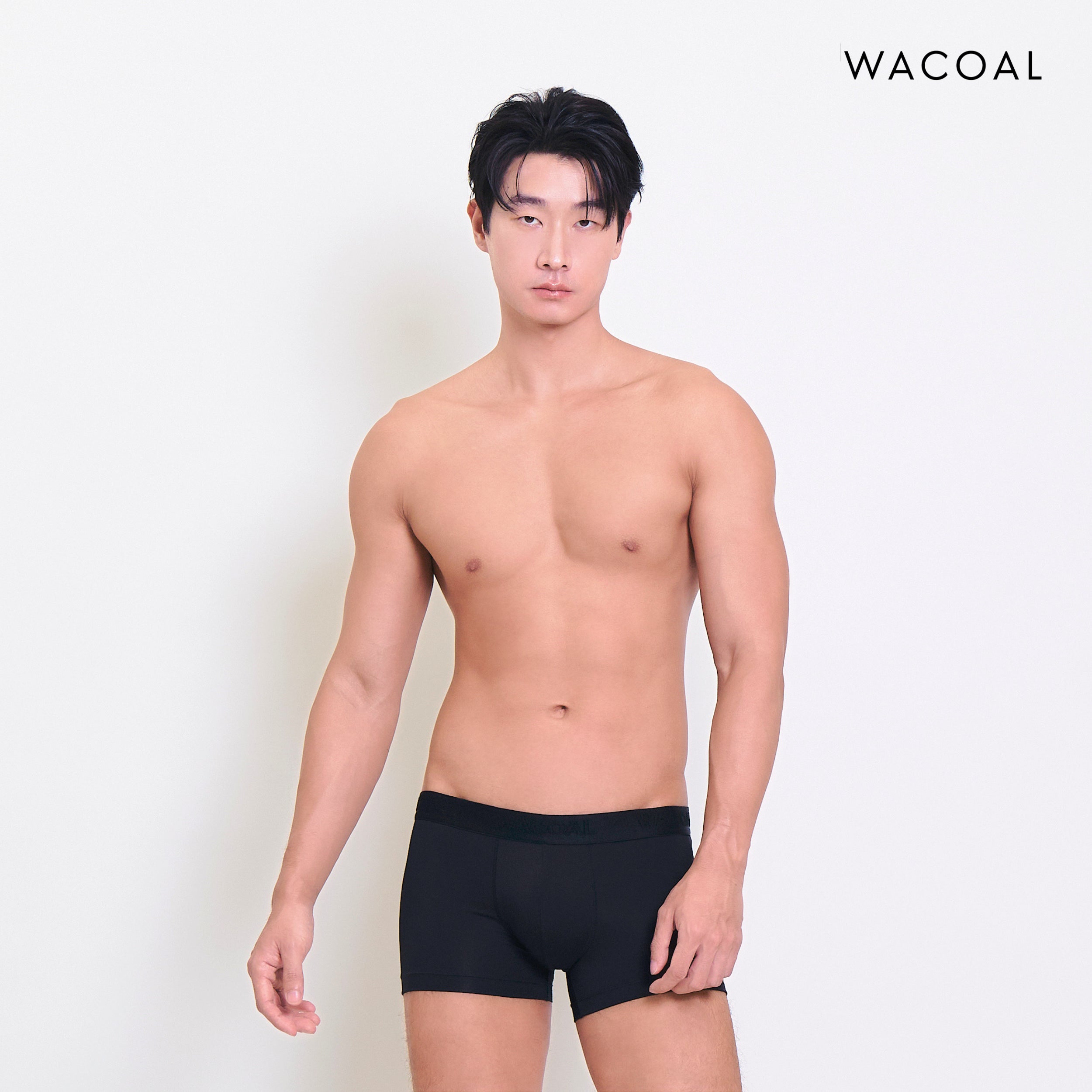 Wacoal กางเกงในผู้ชาย BAMBOO FILAGEN (BOXER) รุ่น WXU407 สีดำ (BL)
