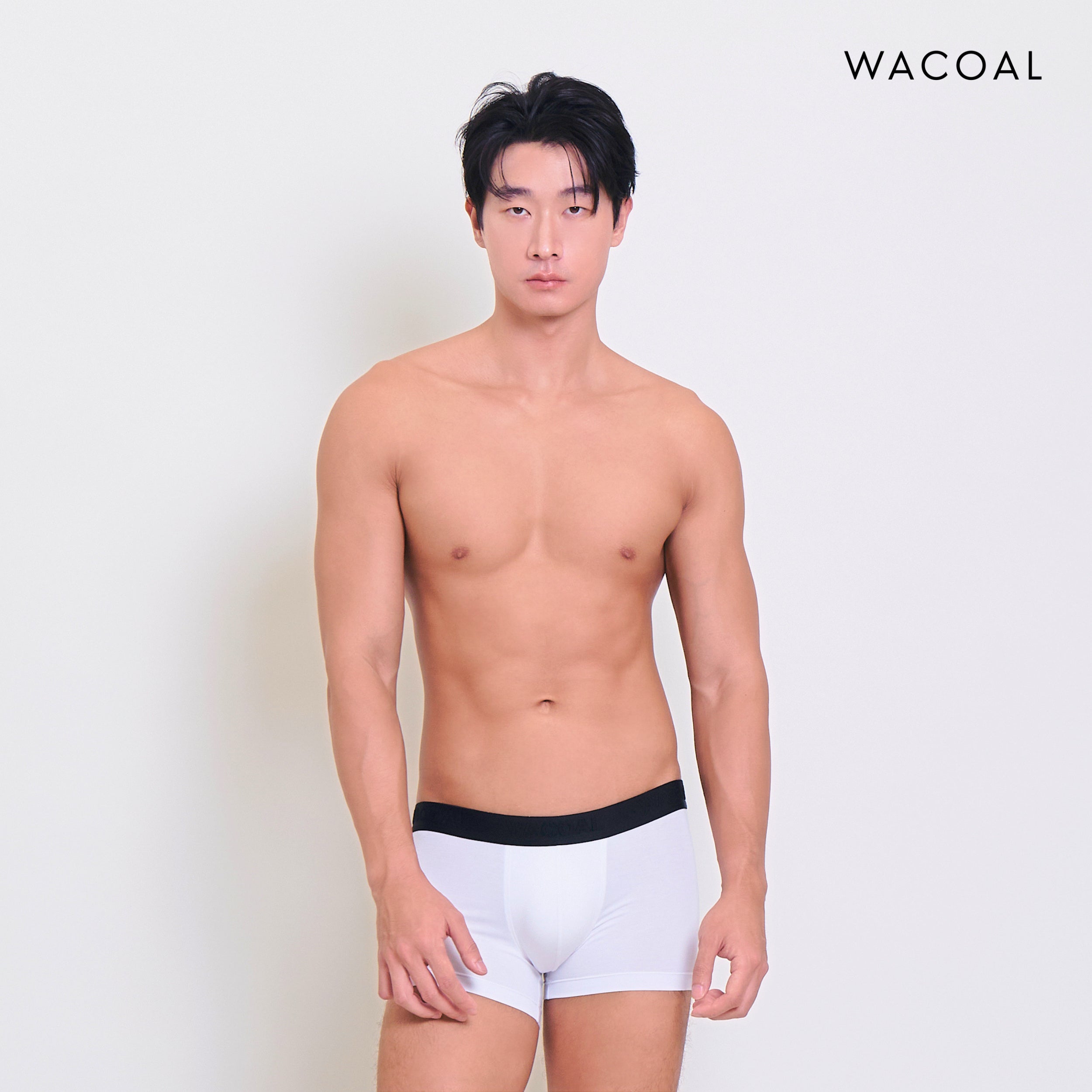 Wacoal กางเกงในผู้ชาย BAMBOO FILAGEN (BOXER) รุ่น WXU407 สีขาวขอบดำ (PW)