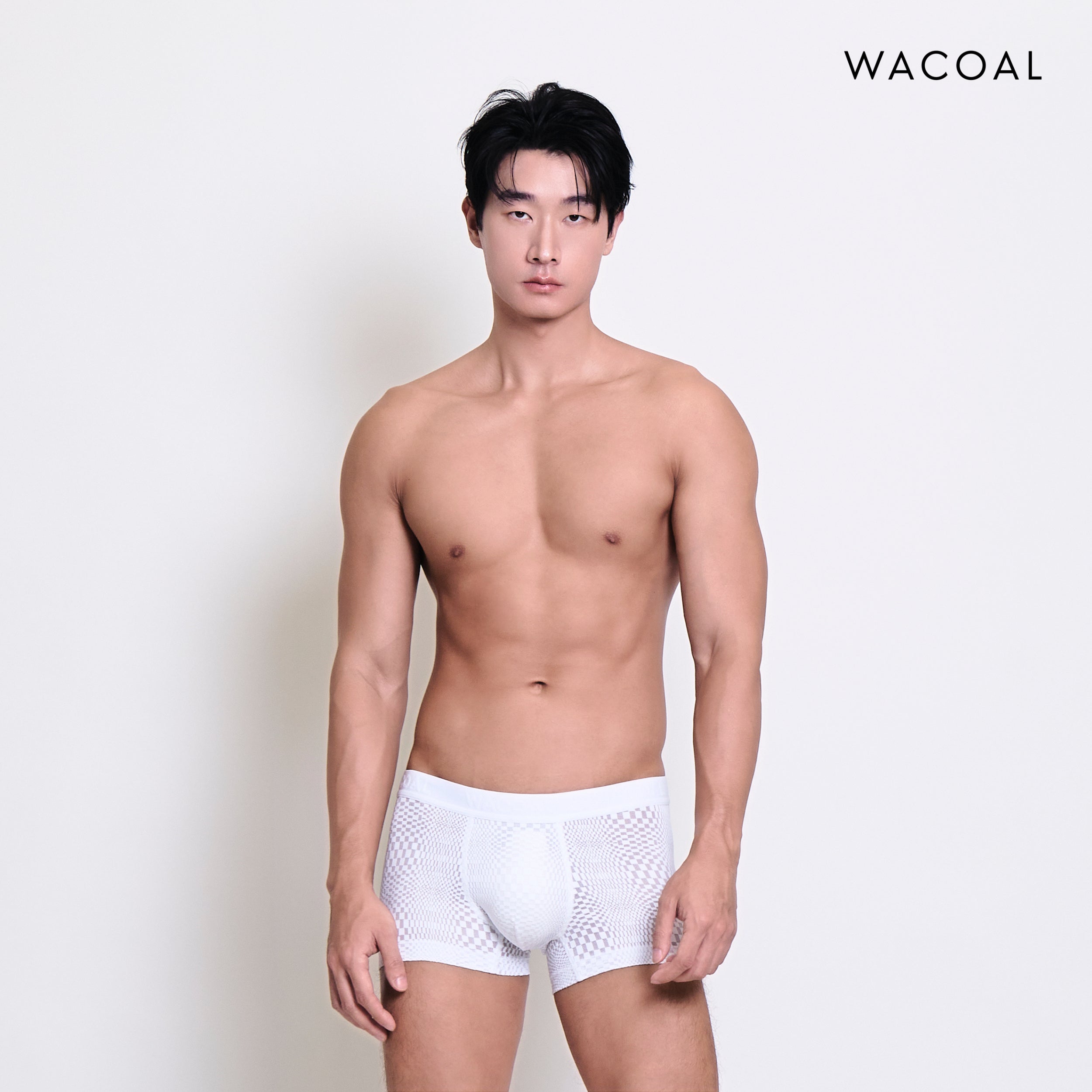 Wacoal กางเกงในผู้ชาย ทอลายกราฟิก (BOXER) รุ่น WXU408 สี ขาว (WH)