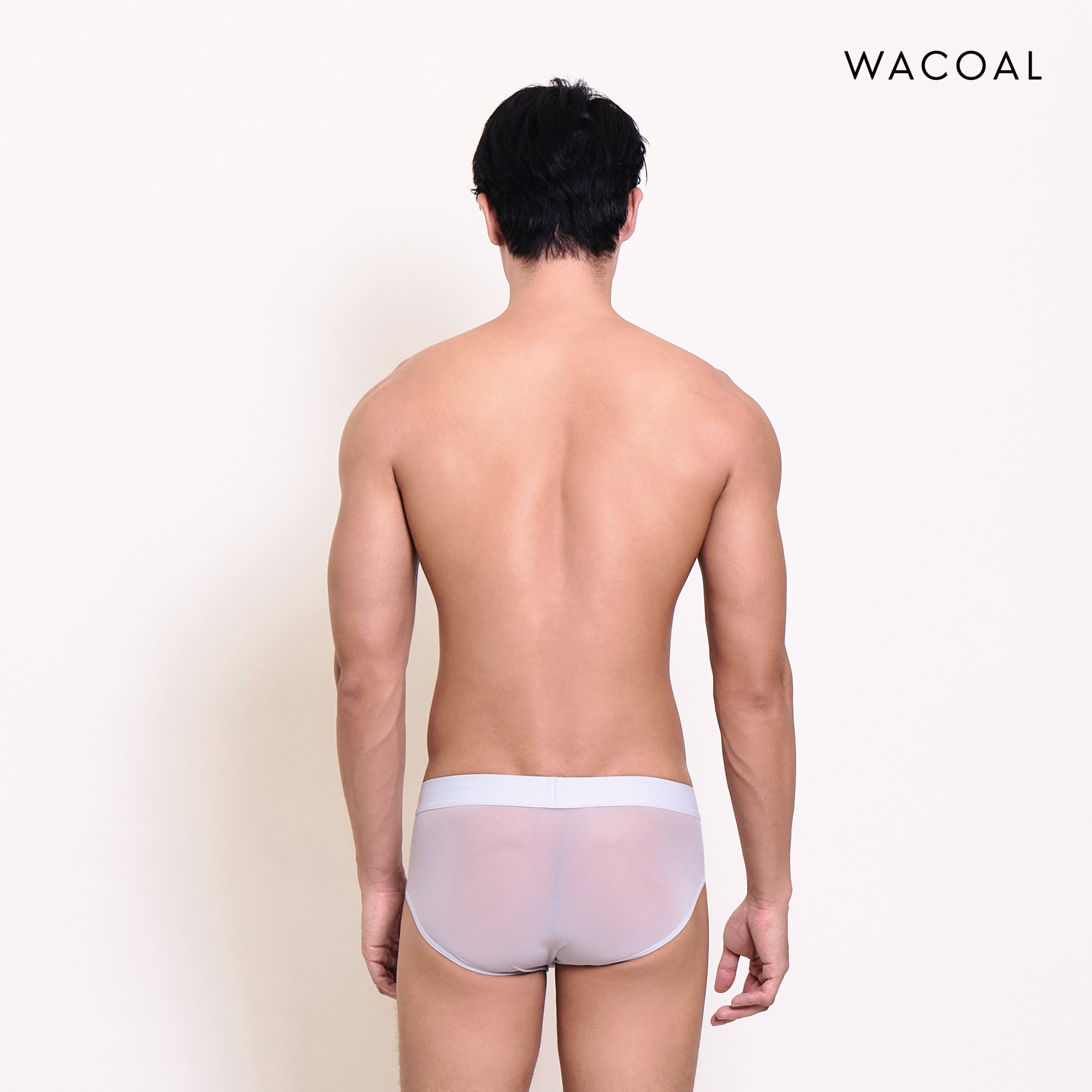Wacoal กางเกงในผู้ชาย Lace Mesh Bikini ลูกไม้ ระบายอากาศ กระชับ รุ่น WXU306 สีเทา (LI)