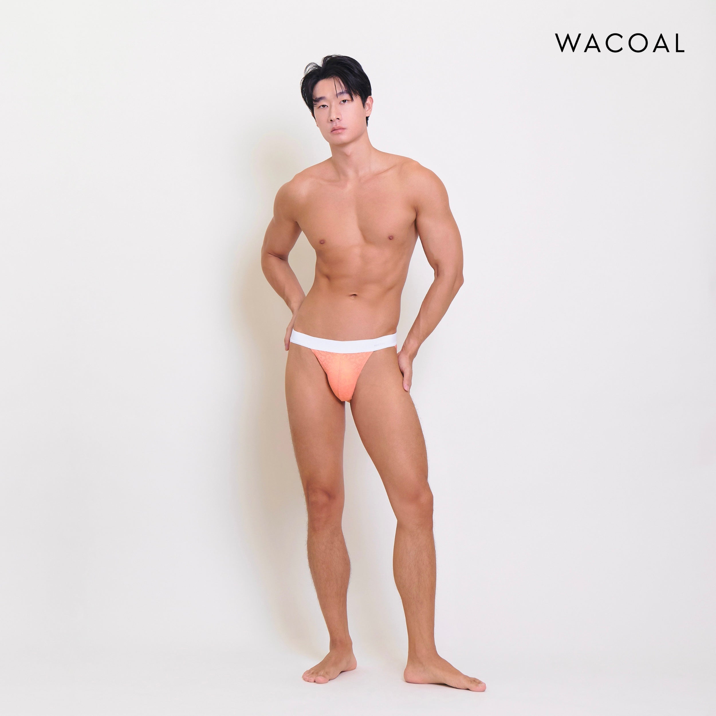Wacoal กางเกงในผู้ชาย FASHION SEE THROUGH (high-cut lace briefs) รุ่น WXU305 สี ส้ม (OP)