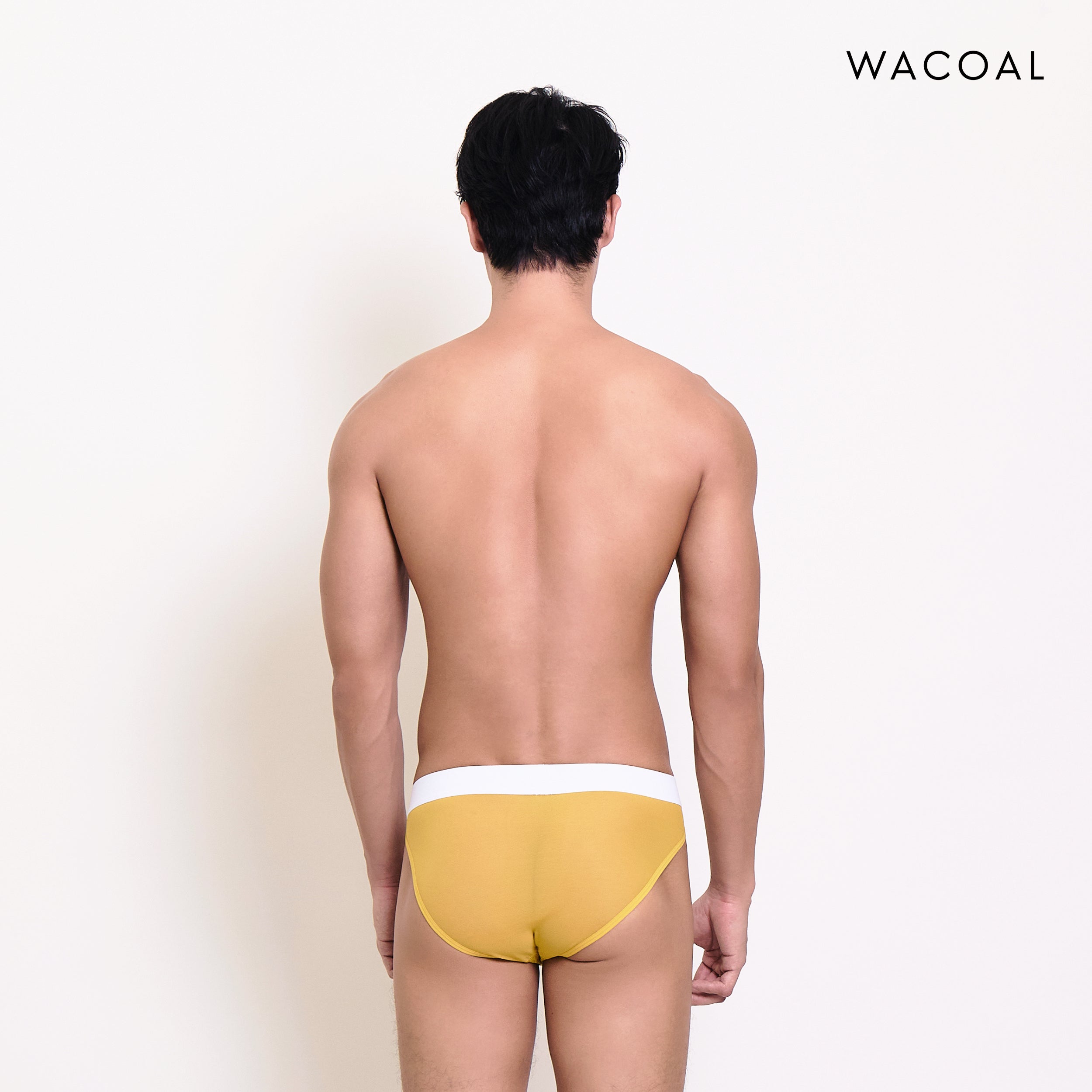 Wacoal กางเกงในผู้ชาย FASHION SEE THROUGH (high-cut lace briefs) รุ่น WXU304 สี เหลืองมัสตาร์ด (MT)