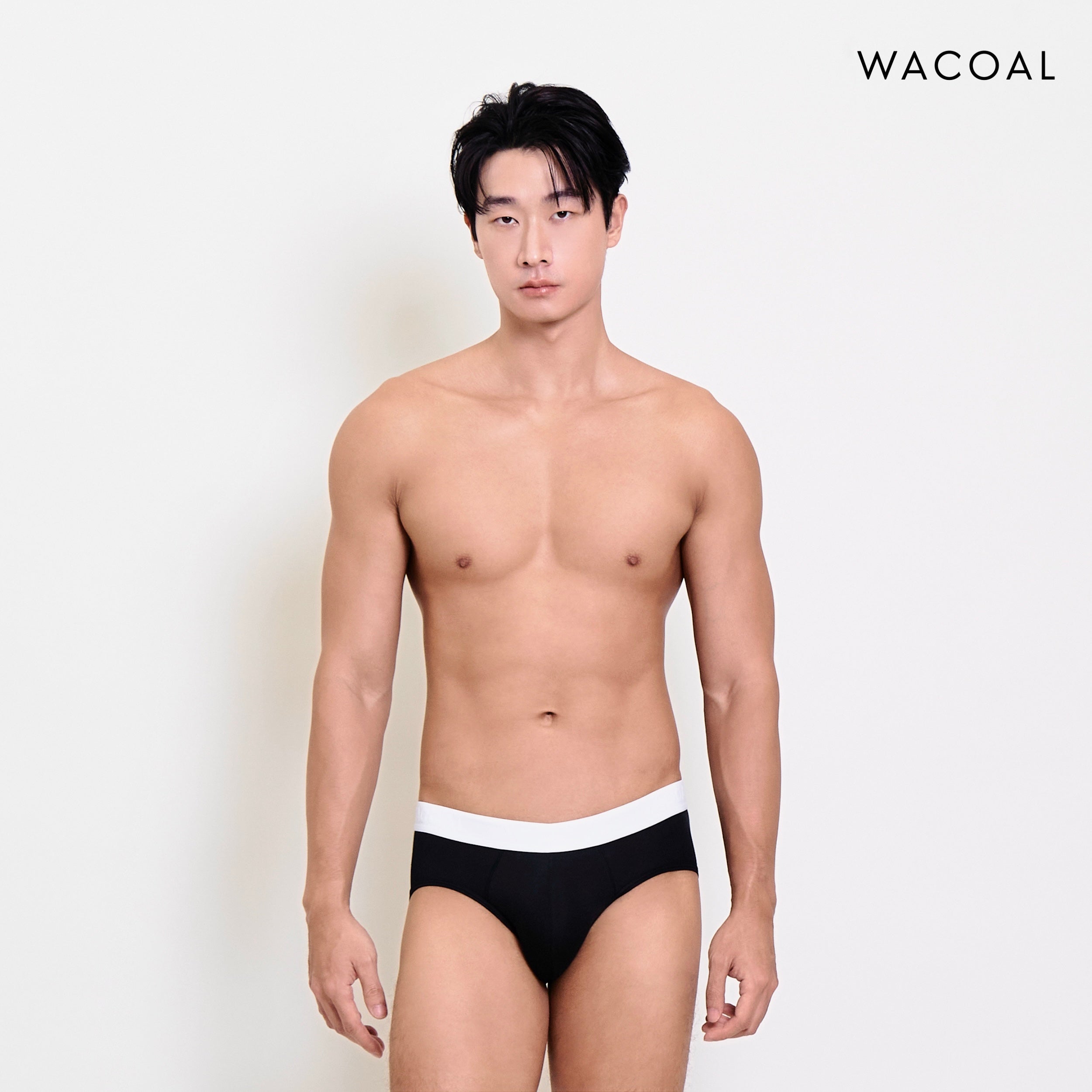 Wacoal กางเกงในผู้ชาย BAMBOO FILAGEN (BIKINI) รุ่น WXU303 สี ดำขอบขาว (BB)