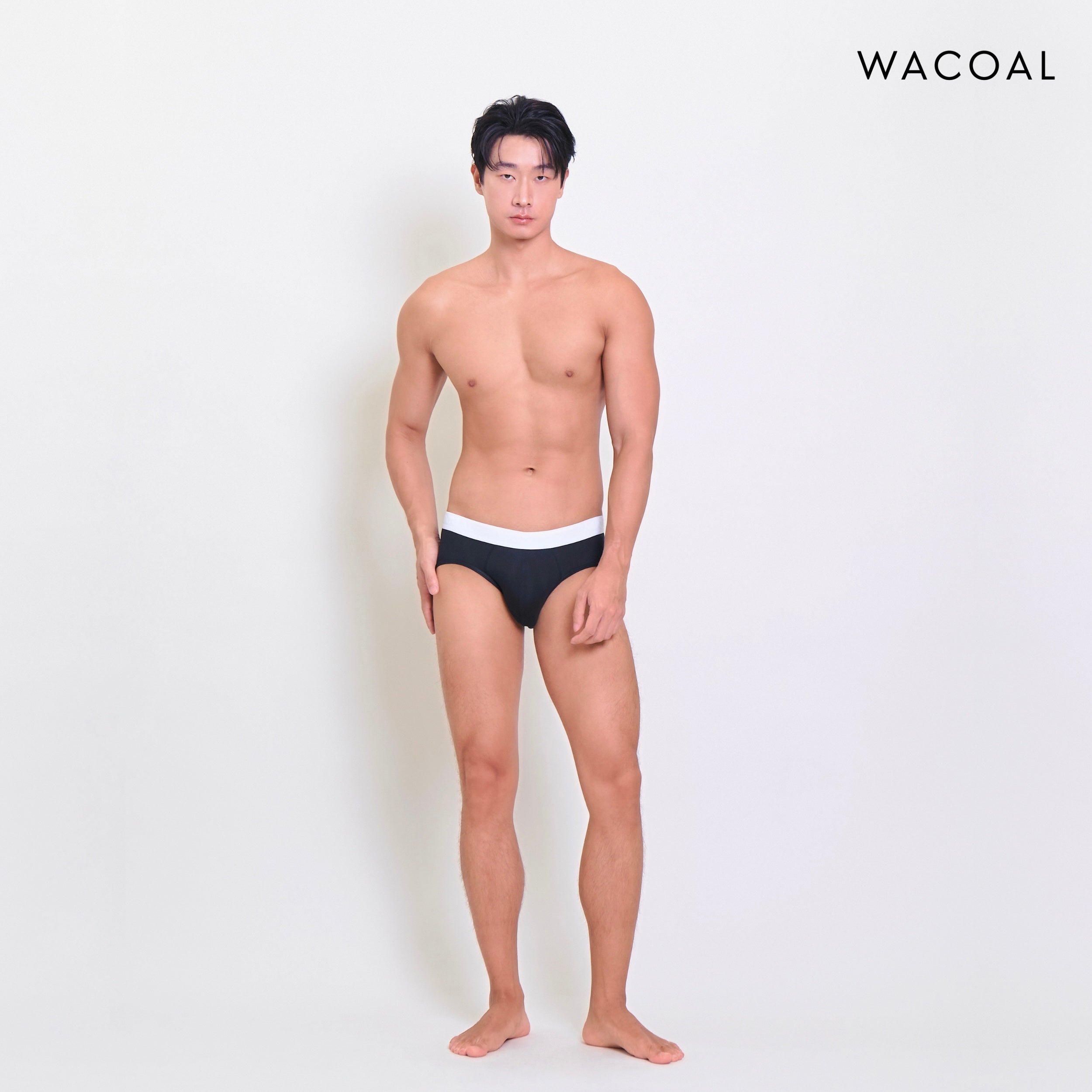 Wacoal กางเกงในผู้ชาย BAMBOO FILAGEN (BIKINI) รุ่น WXU303 สี ดำขอบขาว (BB)