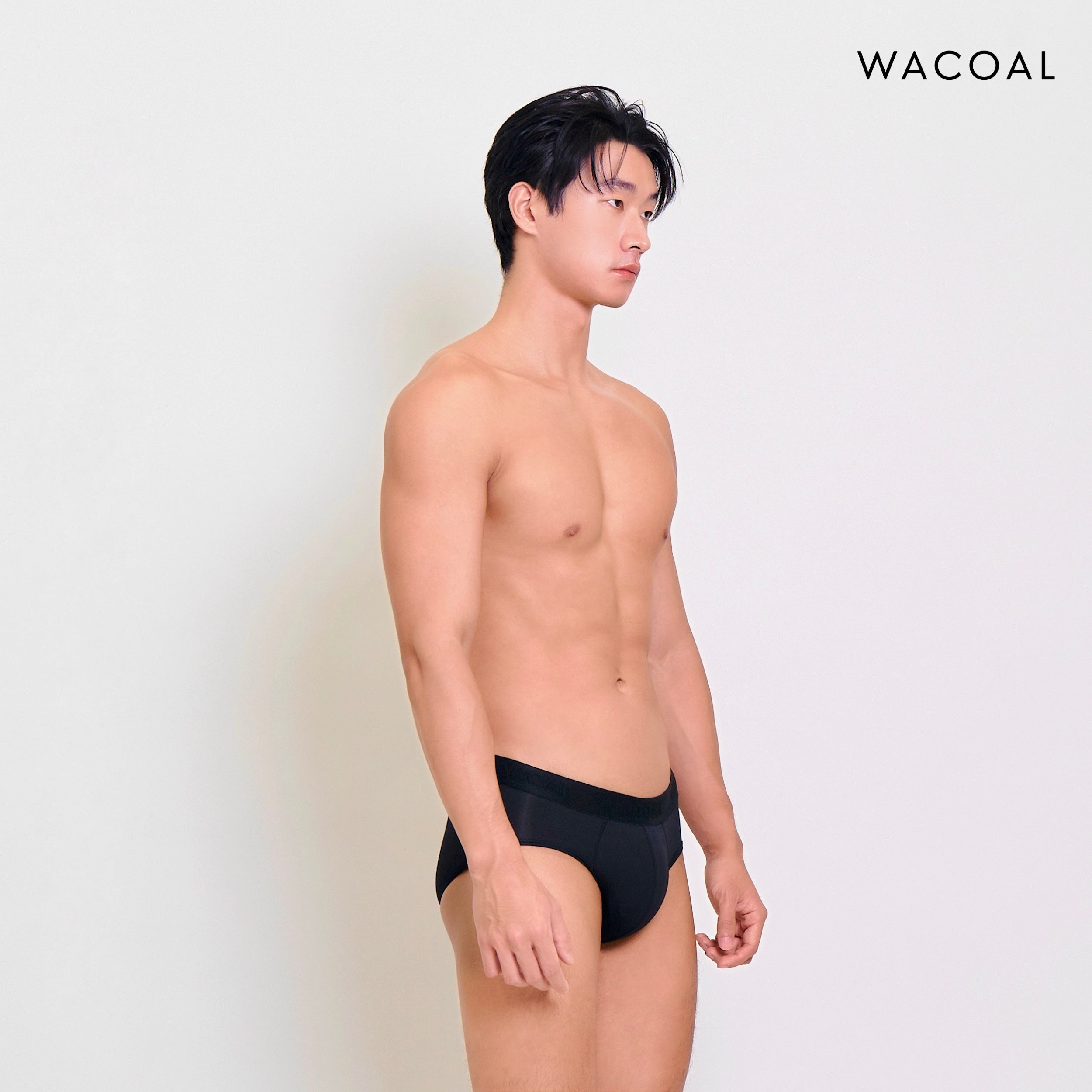 Wacoal กางเกงในผู้ชาย BAMBOO FILAGEN (BIKINI) รุ่น WXU303 สี ดำ (BL)