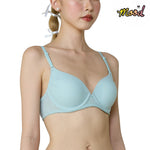 Wacoal Mood ชุดชั้นในวัยรุ่น บรามีโครง เสริมฟองน้ำ รุ่น MM1631  สีฟ้าอมเขียวอ่อน (LT)