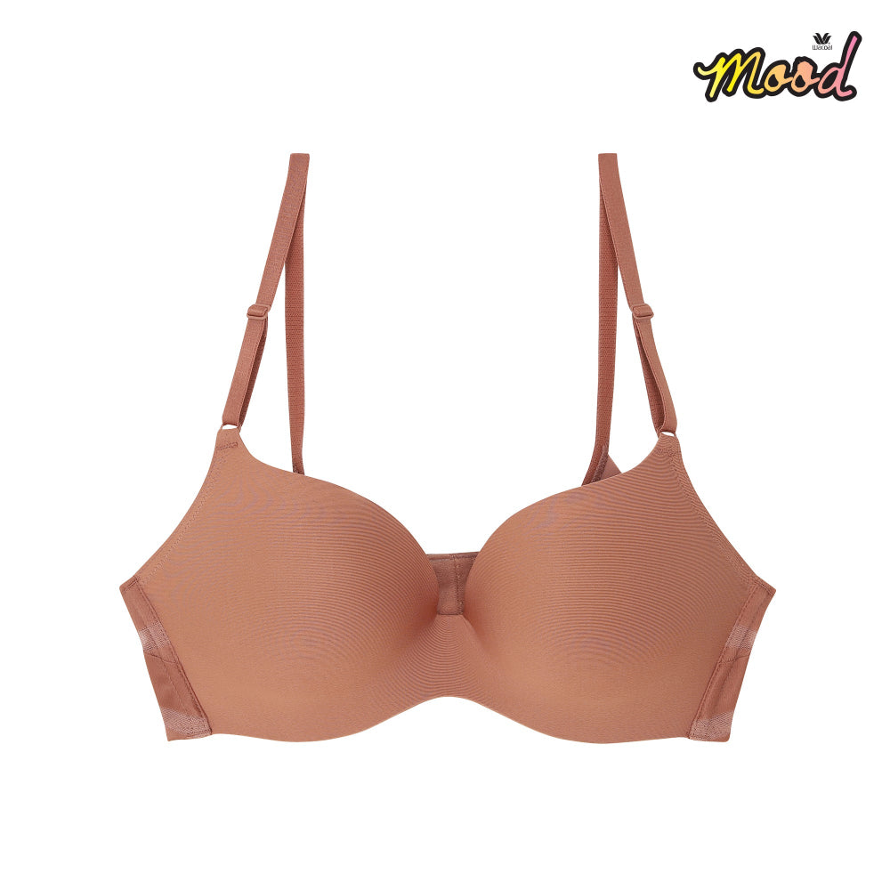 Wacoal Mood New Travel Bra บราม้วนได้ ไร้โครง รุ่น MM1E36 สีน้ำตาล (BN)