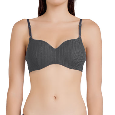Wacoal Mood teenage underwear, non-wired bra, model MM1F18, grey-black (DG)