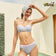 Wacoal Mood Summer Smoothie Bra, non-wired bra, printed pattern, model MM1F20 (paired with panties, model MUMF20), blue (LS)