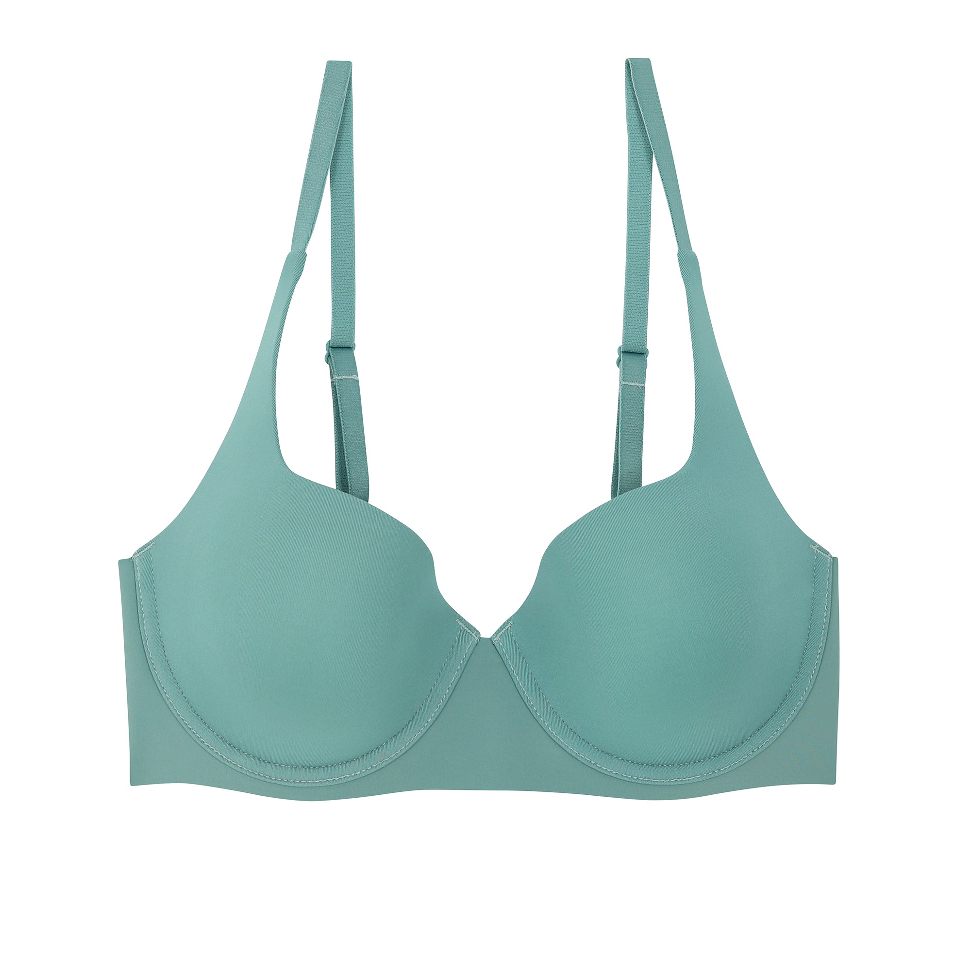 Wacoal ชุดชั้นเนียน บรามีโครง เนียนเรียบ ฟองน้ำบาง รุ่น MM1H43 สีเขียว (PG)