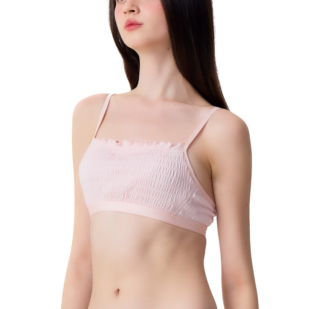 Wacoal Mood เสื้อชั้นในวัยรุ่น บราไร้โครง รุ่น MM1H56 สีชมพูอ่อนอมส้ม (SG)