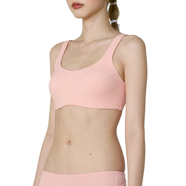 Wacoal Mood Smart Size teen underwear, wireless bra, model MM1X84, matching (MUMX84), pink-orange (OR)