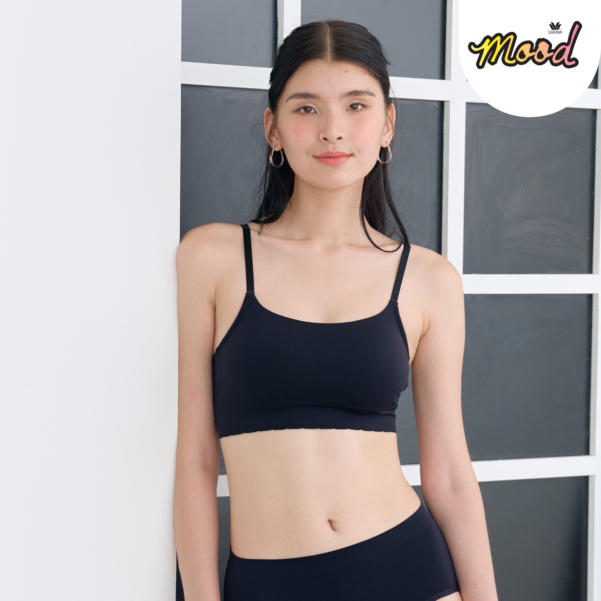 Wacoal Mood Comfy Bra Smart Size ชุดชั้นในวัยรุ่น รุ่น MM1X97 สีดำ (BL)