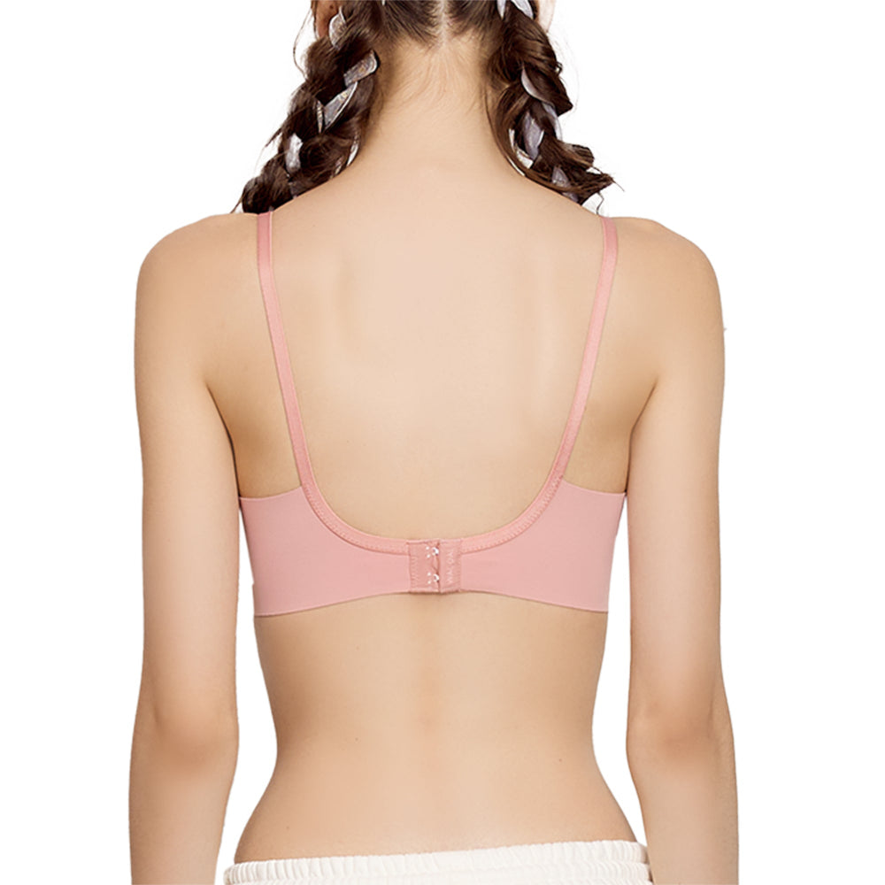 Wacoal Mood Summer Smoothie Bra ชุดชั้นในวัยรุ่น บราไร้โครง รุ่น MM1Y10 สีส้มอมชมพู (SP)