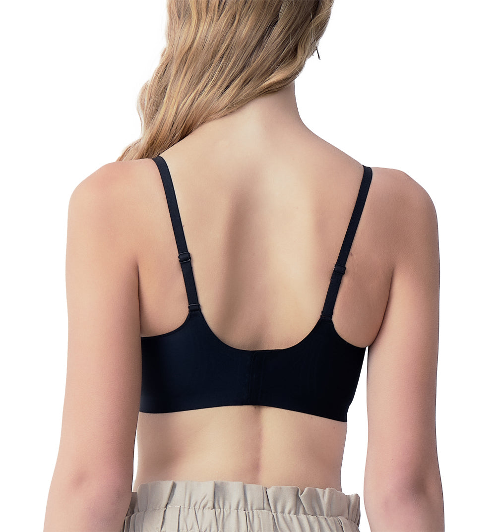 Wacoal Mood ชุดชั้นเนียน บราไร้โครง รุ่น MM1Y18 สีดำ (BL)