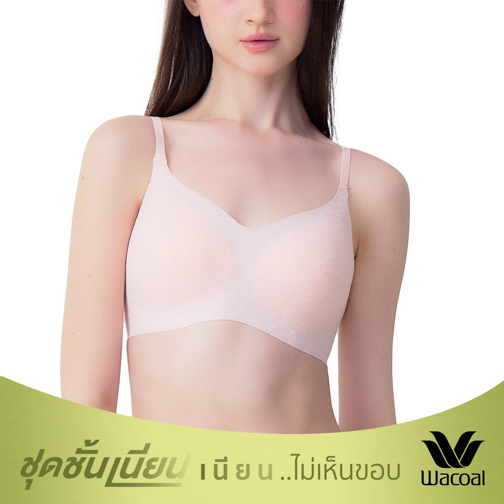 Wacoal Mood ชุดชั้นเนียน บราไร้โครง รุ่น MM1Y25 สีส้มอมชมพู (SP)