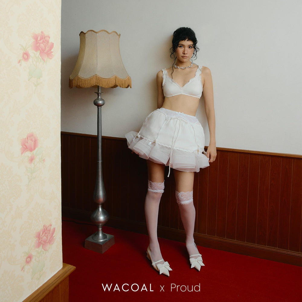 Wacoal X Proud บราไร้โครง ฟองน้ำบาง รุ่น MM1Y46 สีครีม (CR)