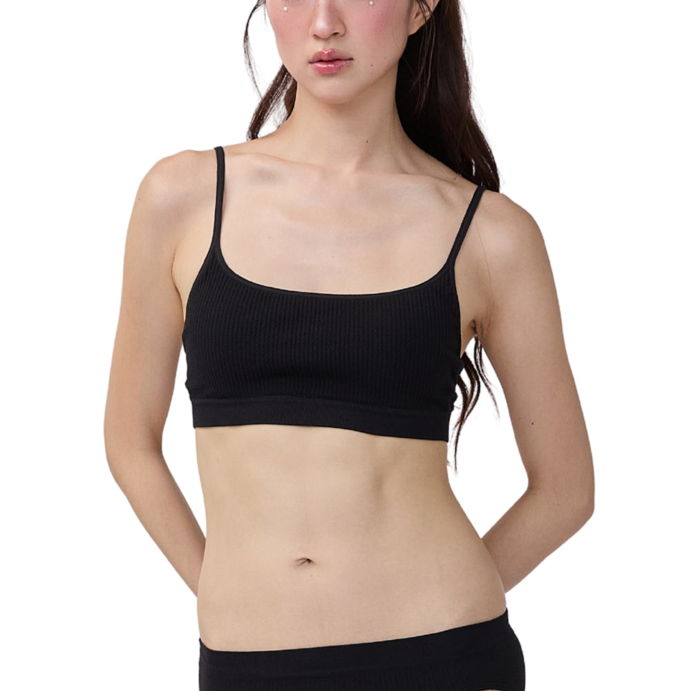 Wacoal Mood Comfy Bra ชุดชั้นในวัยรุ่น บราไร้โครง รุ่น MM1Y50 สีดำ (BL)