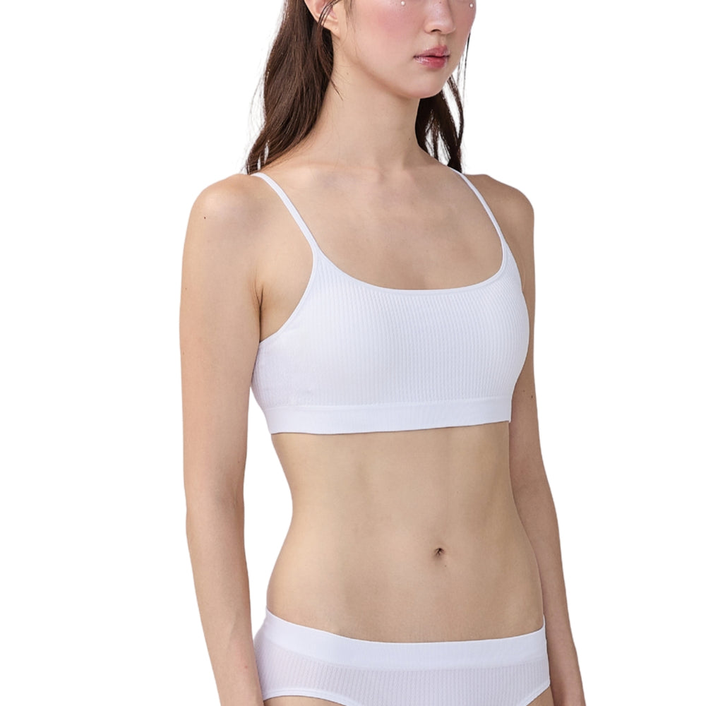 Wacoal Mood Comfy Bra ชุดชั้นในวัยรุ่น บราไร้โครง รุ่น MM1Y50 สีขาว (WH)