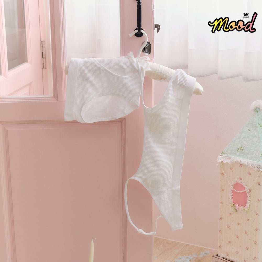 Wacoal Mood Comfy Bra ชุดชั้นในวัยรุ่น บราไร้โครง รุ่น MM1Y50 สีขาว (WH)