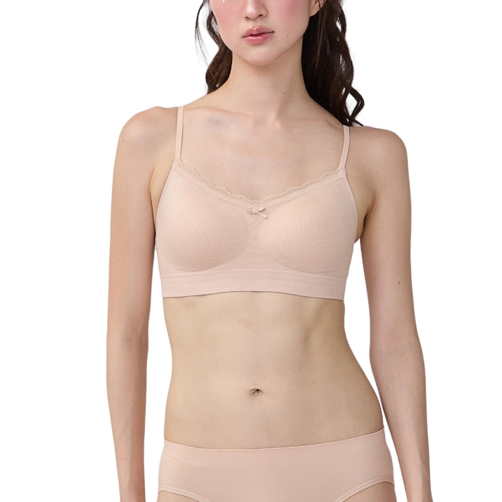 Wacoal Mood Comfy Bra ชุดชั้นในวัยรุ่น บราไร้โครง รุ่น MM1Y52 สีเบจ (BE)