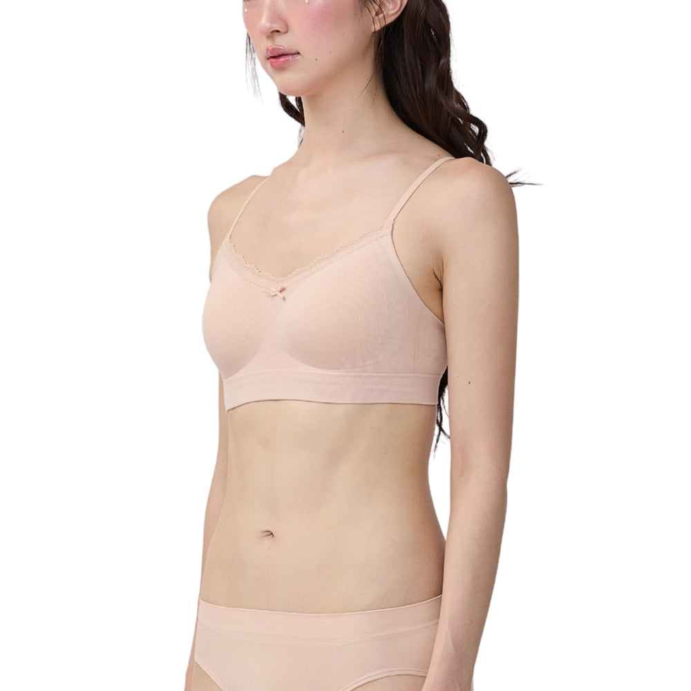 Wacoal Mood Comfy Bra ชุดชั้นในวัยรุ่น บราไร้โครง รุ่น MM1Y52 สีเบจ (BE)