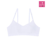 Wacoal Bloom Step 3 Children's Underwear, Plain Non-Wired Bra, Model WB1A11, White (WH)