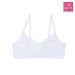 Wacoal Bloom Step 3 Children's Underwear, Plain Non-Wired Bra, Model WB1A11, White (WH)