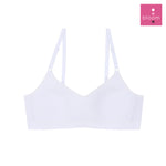 Wacoal Bloom Step 3 Children's Underwear, Plain Non-Wired Bra, Model WB1A11, White (WH)