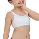 Wacoal Bloom Step 3 Children's Underwear, Non-wired Children's Bra, Plain Model WB1Y05, White (WH)