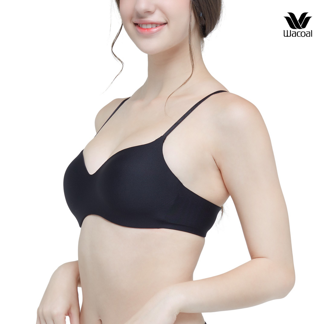 Wacoal Wireless Bra, wireless bra, soft and comfortable, model WB3A14,  black (BL)