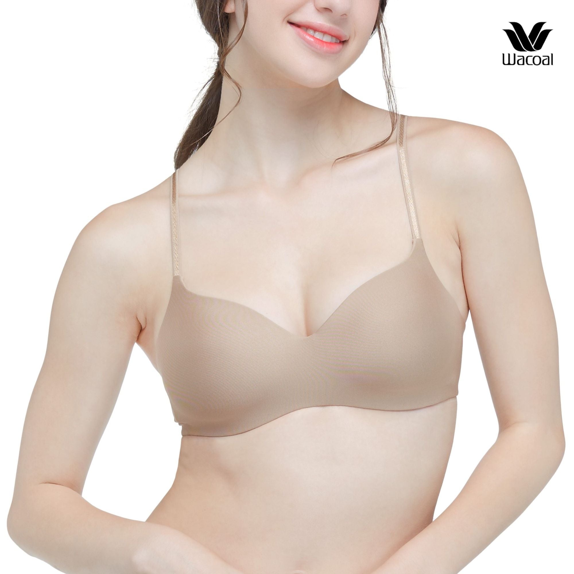 Wacoal Wireless bra wireless bra beautiful shape model WB3A14 ovaltine color OT