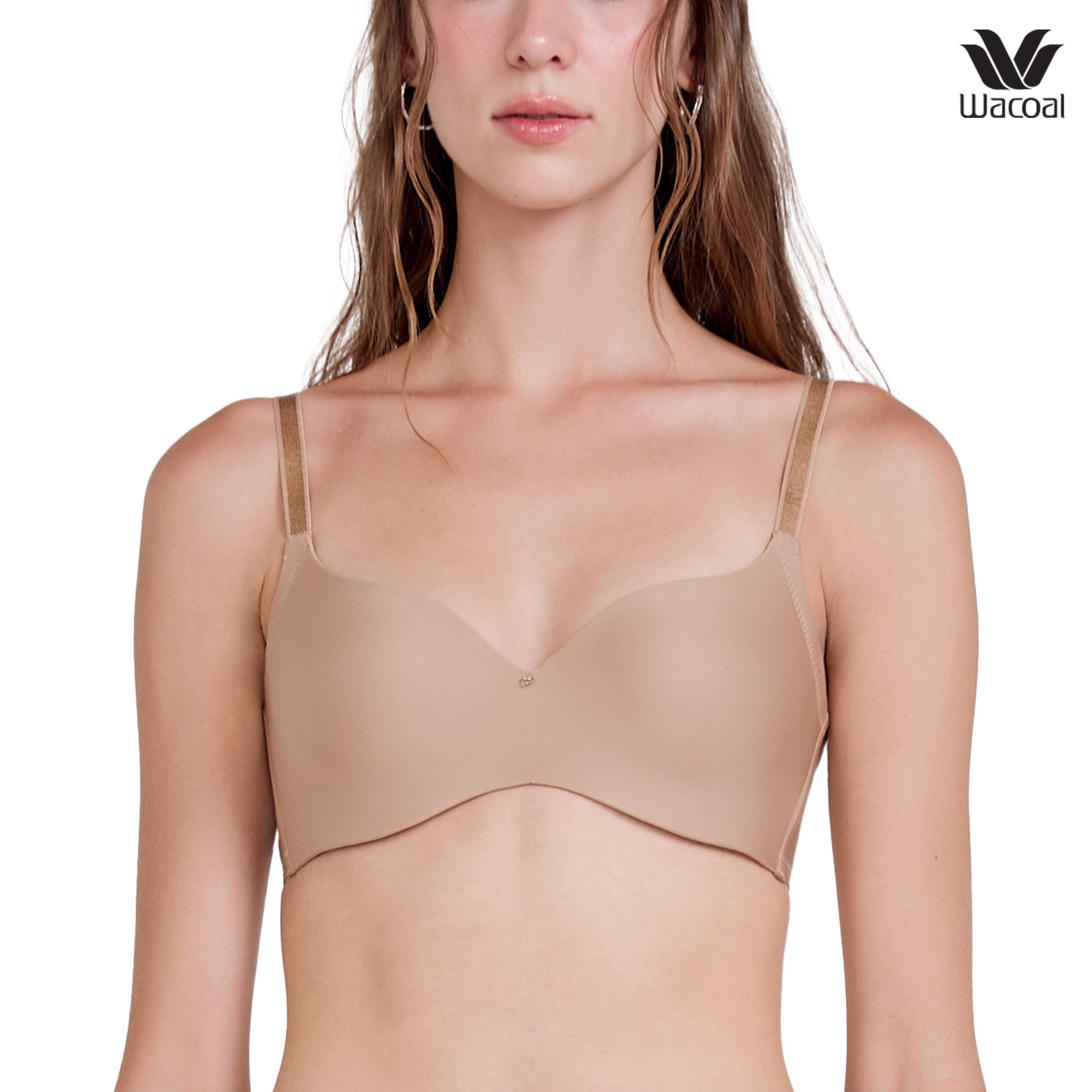 Wacoal Wireless Push Up Bra บราไร้โครงวาโก้ รุ่น WB3E14 สีโอวัลติน (OT)